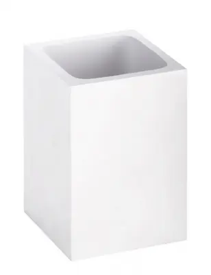 GAMMA prosto stoječe držalo za zobne ščetke iz mat bele smole 11,5 x7,5 x7,5 x7,5 cm