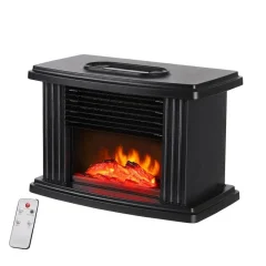 Electric Heater 3D Flame Mountain Fan Heater with Remote Control Indoor Electric Fireplace Winter Household Warmer Room Heater
