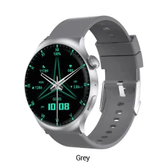 DT4 Mate 1,5-palčni HD okrogli zaslon na dotik NFC Compass Smartwatch - športne ure, funkcija Bluetooth Call - pametne ure za moške in ženske Grey