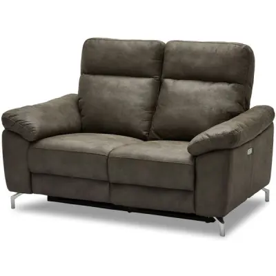 Raztegljiv kavč z dvema sedežema Selesta Brown Fabric