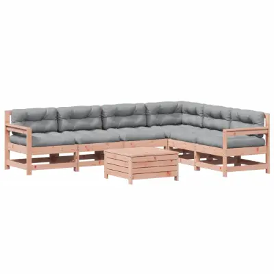 vidaXL Vrtna garnitura 7-delna z blazinami trden les douglas jelke