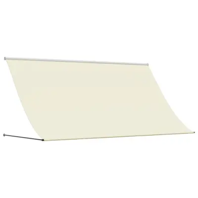 vidaXL Zložljiva tenda krem 300x150 cm tkanina in jeklo