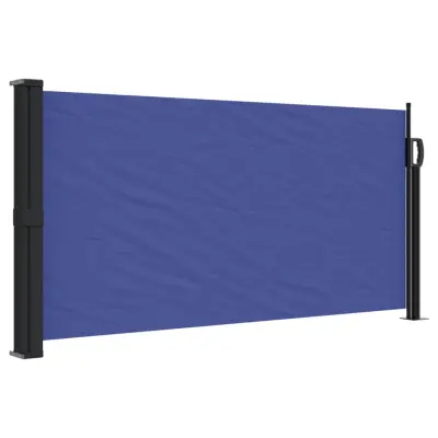 vidaXL Zložljiva stranska tenda modra 100x300 cm