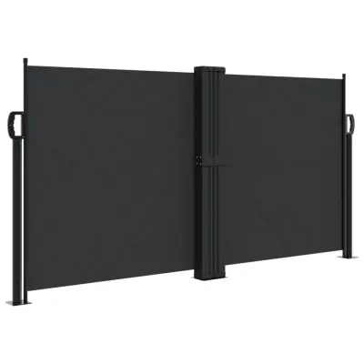 vidaXL Zložljiva stranska tenda črna 120x1200 cm