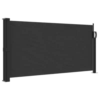 vidaXL Zložljiva stranska tenda črna 100x300 cm