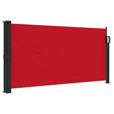 vidaXL Zložljiva stranska tenda rdeča 100x300 cm