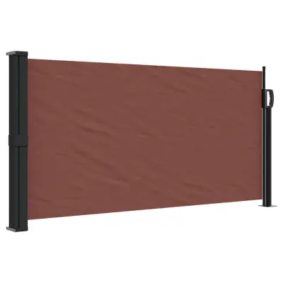 vidaXL Zložljiva stranska tenda rjava 100x300 cm