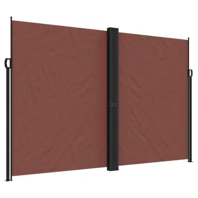 vidaXL Zložljiva stranska tenda rjava 220x1200 cm