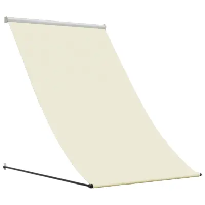 vidaXL Zložljiva tenda krem 100x150 cm tkanina in jeklo