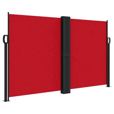 vidaXL Zložljiva stranska tenda rdeča 140x1200 cm