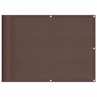 vidaXL Balkonsko platno rjavo 75x700 cm 100 % poliestrski oxford