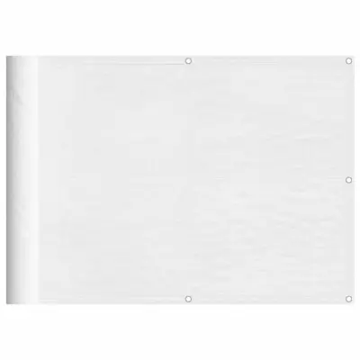 vidaXL Balkonsko platno belo 75x800 cm 100 % poliestrski oxford