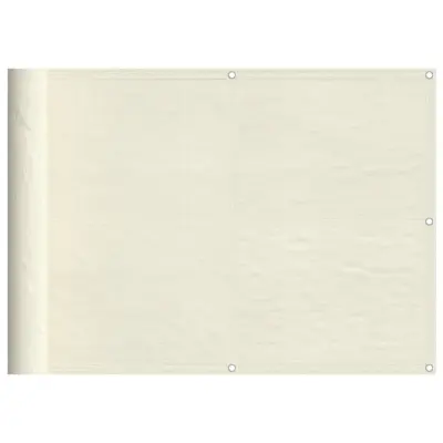 vidaXL Balkonsko platno krem 75x1000 cm 100 % poliestrski oxford