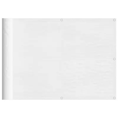 vidaXL Balkonsko platno belo 75x1000 cm 100 % poliestrski oxford