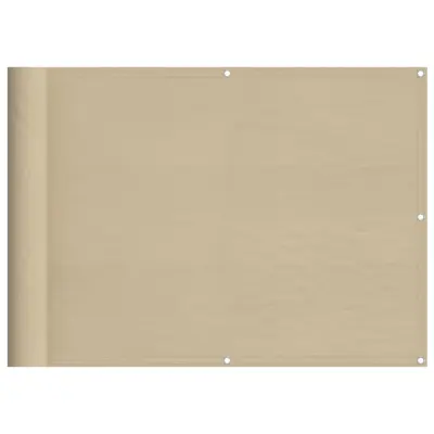 vidaXL Balkonsko platno bež 75x800 cm 100 % poliestrski oxford