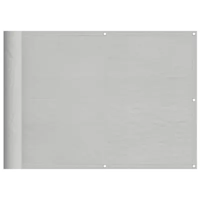 vidaXL Balkonsko platno svetlo sivo 75x500 cm 100 % poliester oxford