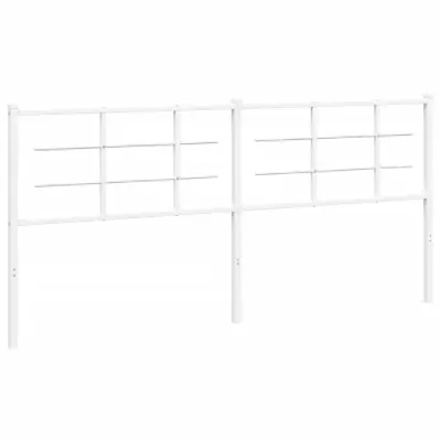 vidaXL Kovinsko vzglavje belo 193 cm