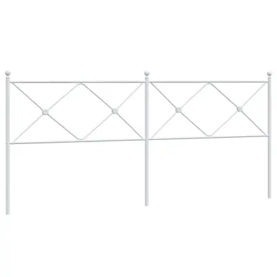 vidaXL Kovinsko vzglavje belo 200 cm