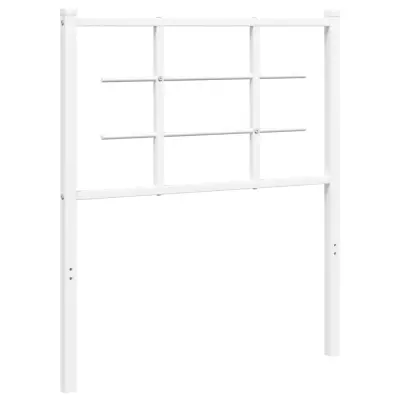 vidaXL Kovinsko vzglavje belo 75 cm