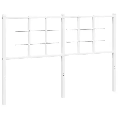 vidaXL Kovinsko vzglavje belo 135 cm