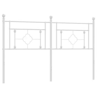 vidaXL Kovinsko vzglavje belo 150 cm