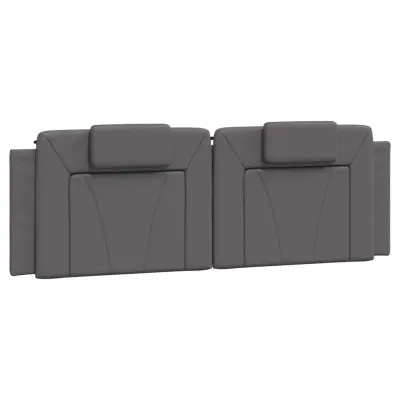 vidaXL Vzglavna stranica siva 160 cm umetno usnje