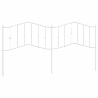 vidaXL Kovinsko vzglavje belo 200 cm