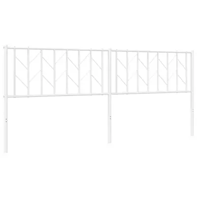 vidaXL Kovinsko vzglavje belo 200 cm