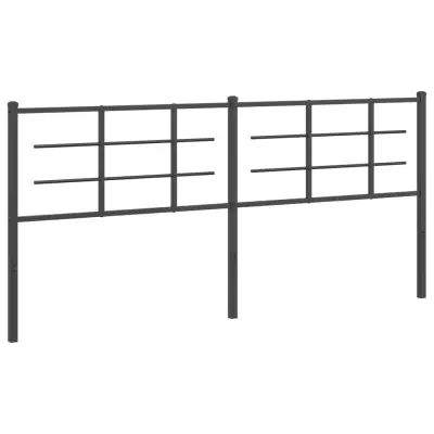 vidaXL Kovinsko posteljno vzglavje črno 193 cm