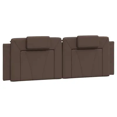 vidaXL Vzglavna stranica rjava 160 cm umetno usnje