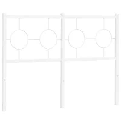 vidaXL Kovinsko vzglavje belo 120 cm