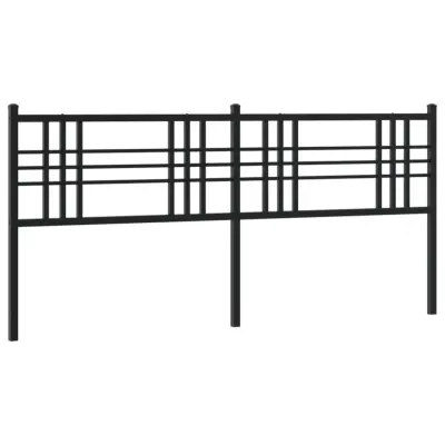 vidaXL Kovinsko posteljno vzglavje črno 193 cm