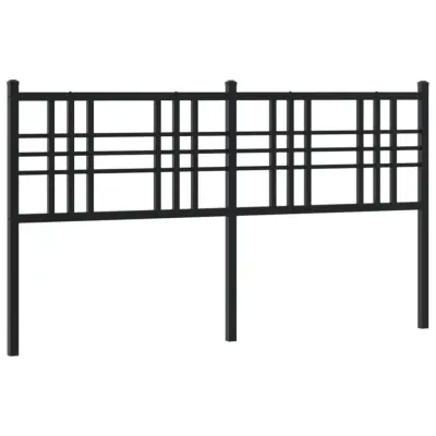 vidaXL Kovinsko posteljno vzglavje črno 160 cm