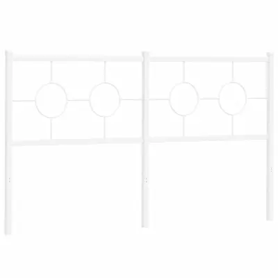 vidaXL Kovinsko vzglavje belo 160 cm