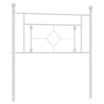 vidaXL Kovinsko vzglavje belo 100 cm