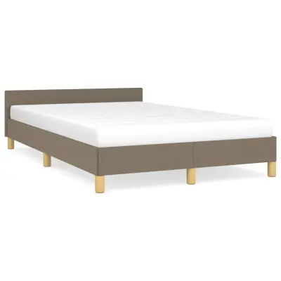 vidaXL Posteljni okvir brez vzmetnice taupe 120x190 cm blago