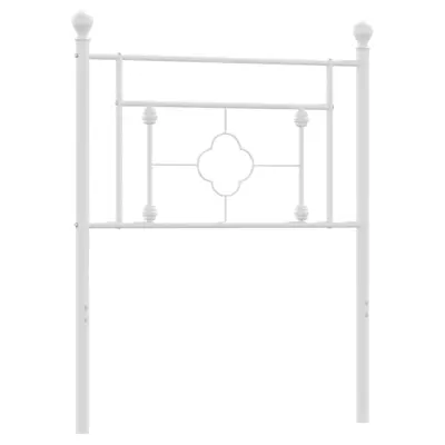 vidaXL Kovinsko vzglavje belo 75 cm