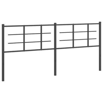 vidaXL Kovinsko posteljno vzglavje črno 200 cm