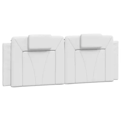 vidaXL Vzglavna stranica bela 140 cm umetno usnje
