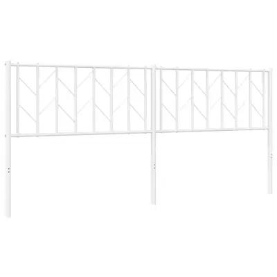 vidaXL Kovinsko vzglavje belo 193 cm