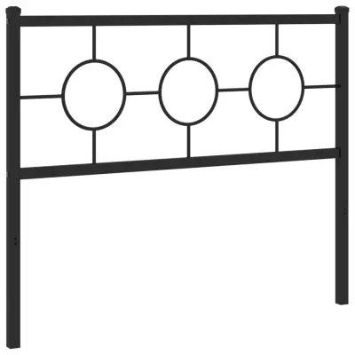 vidaXL Kovinsko posteljno vzglavje črno 107 cm