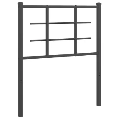 vidaXL Kovinsko posteljno vzglavje črno 75 cm