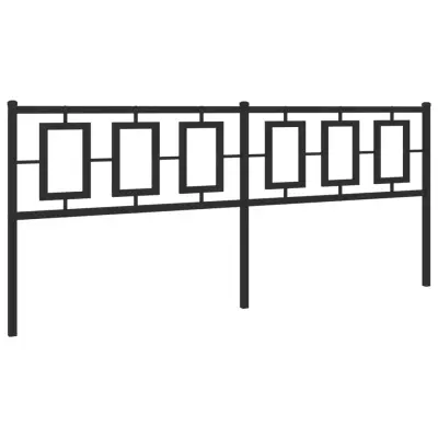 vidaXL Kovinsko posteljno vzglavje črno 193 cm