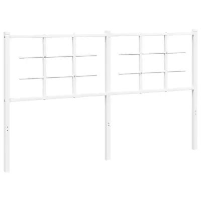 vidaXL Kovinsko vzglavje belo 160 cm