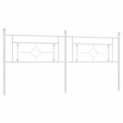 vidaXL Kovinsko vzglavje belo 200 cm