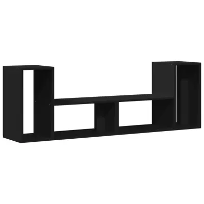 vidaXL TV omarica 2 kosa črna 75x30x50 cm inženirski les