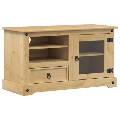 vidaXL TV omarica Corona 100x45x58 cm trdna borovina
