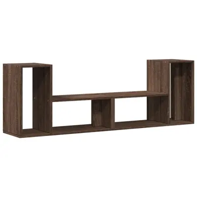 vidaXL TV omarica 2 kosa rjavi hrast 75x30x50 cm inženirski les