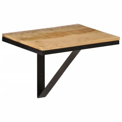 vidaXL Stenska polica 40x30x32 cm trden mangov les in železo