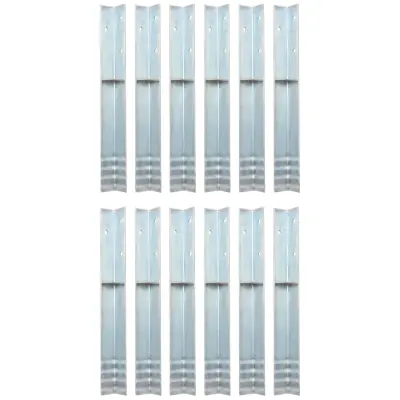 vidaXL Talno sidro L-oblike 12 kosov pocinkano jeklo 5x5x50 cm
